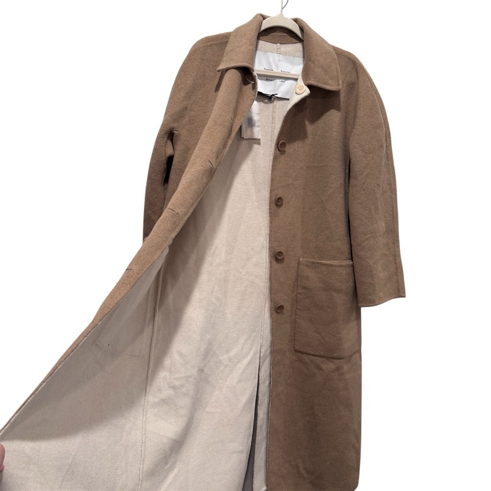 NWT Proenza Schouler White Label Reversible Double Face Coat Wool Tan Ivory Sz M - Picture 10 of 16